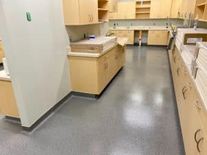 Veterinary Clinic epoxy floor Carmel IN
