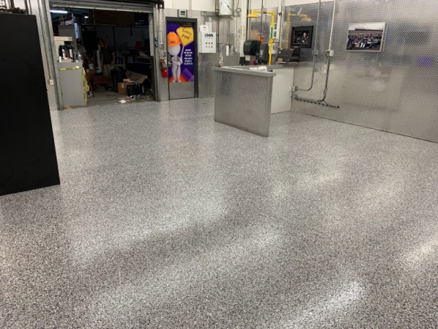 Commercial epoxy floor Fed Ex Distribution Ctr