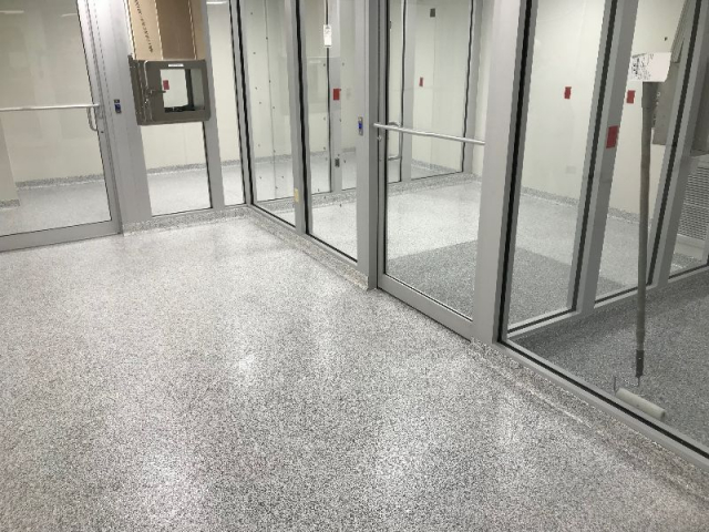 Seamless hygienic floor coatings pharmacy clean room