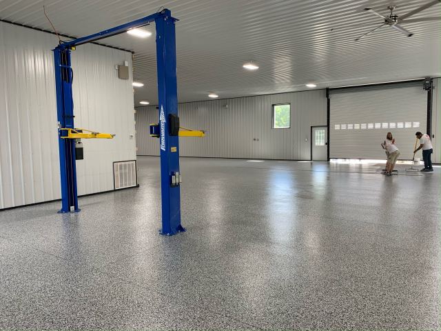 Zionsville Pole Barn Epoxy Floor