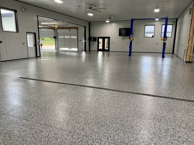Zionsville Pole Barn Epoxy Floor